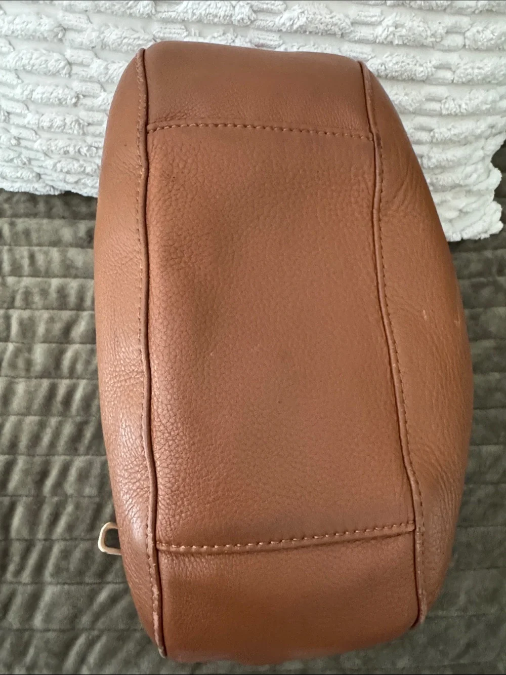 Michael Kors Cognac Pebbled Leather Bag with Gold Hardware